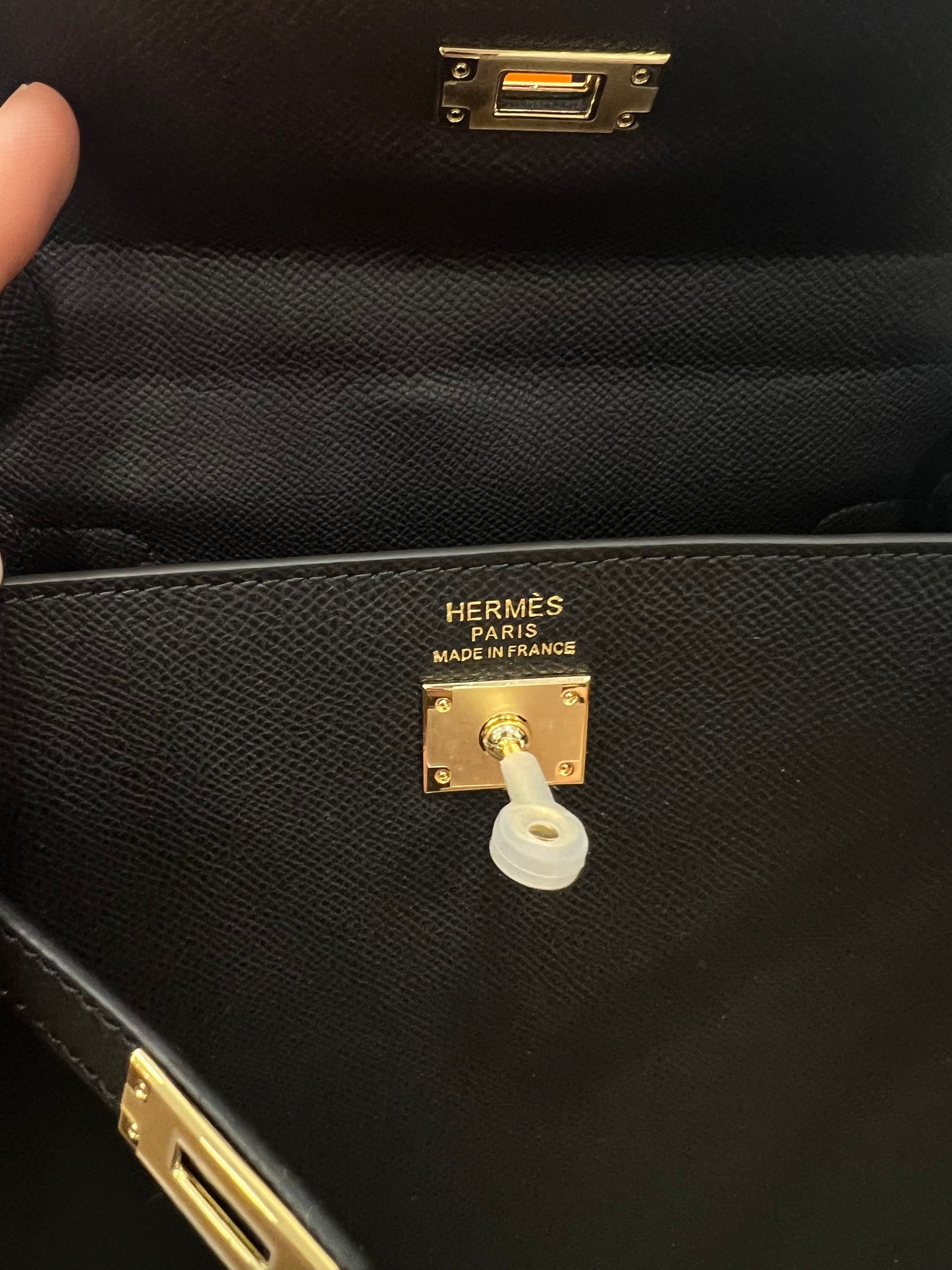 Hermes Kelly 25 Black Epsom Leather