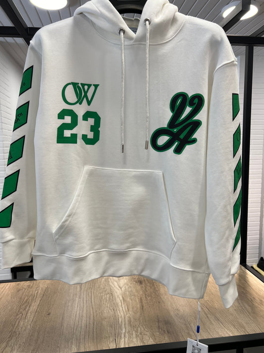 Off White 23 White/Green Hoodie