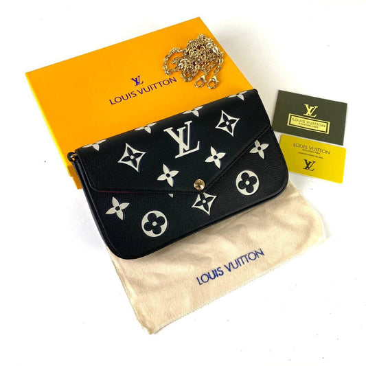 Lv Pochette Felicie Monogram Bicolor