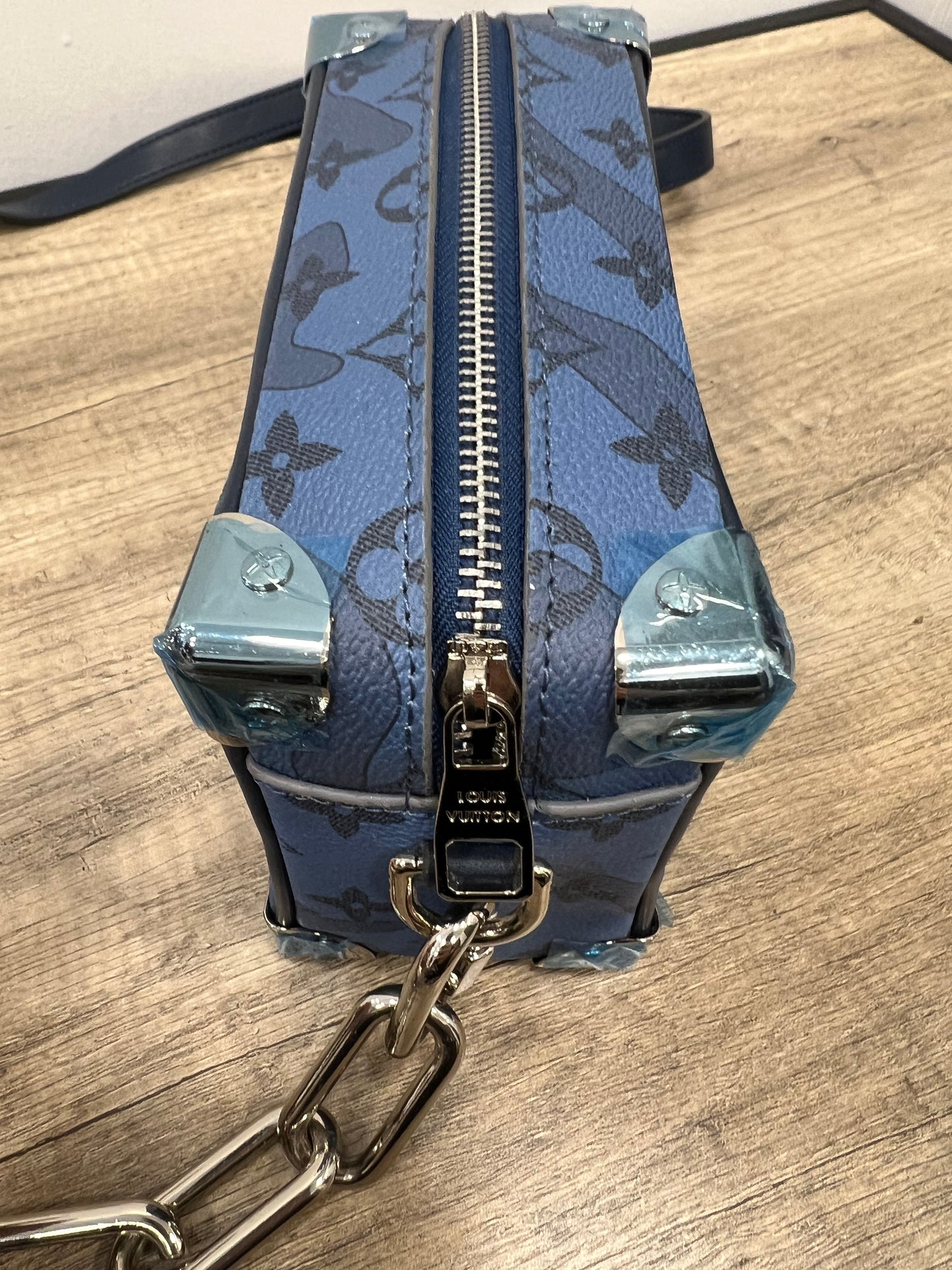 LV Soft Trunk Mini Cowhide Monogram Denim Blue