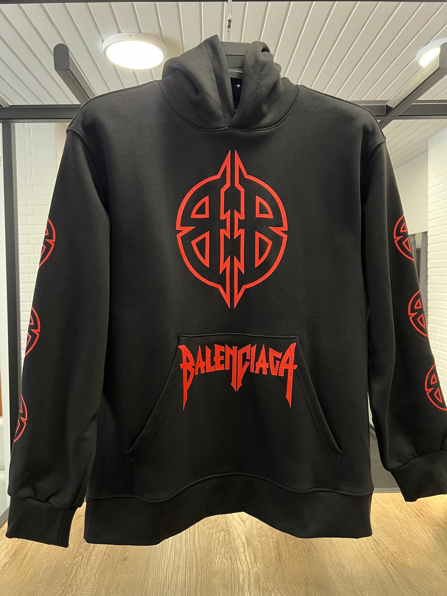 Balenciaga Black/Red Hoodie