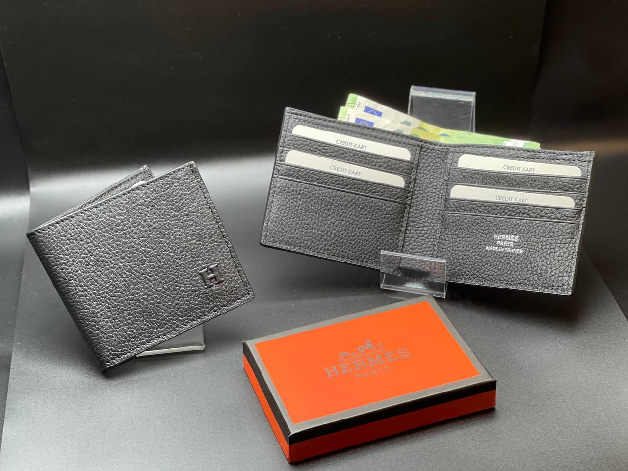 Hermes Black Wallet Monogram