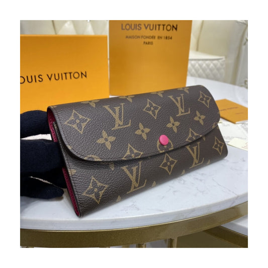 Lv Wallet Emilie Monogram Fuchsia