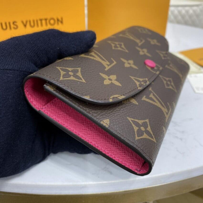 Lv Wallet Emilie Monogram Fuchsia